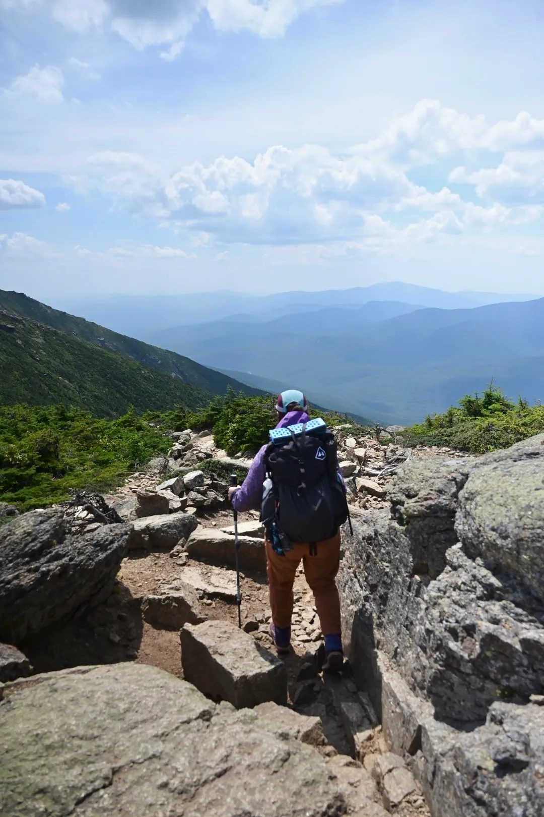 Hiking down Franconia Ridge Hiking down Franconia Ridge